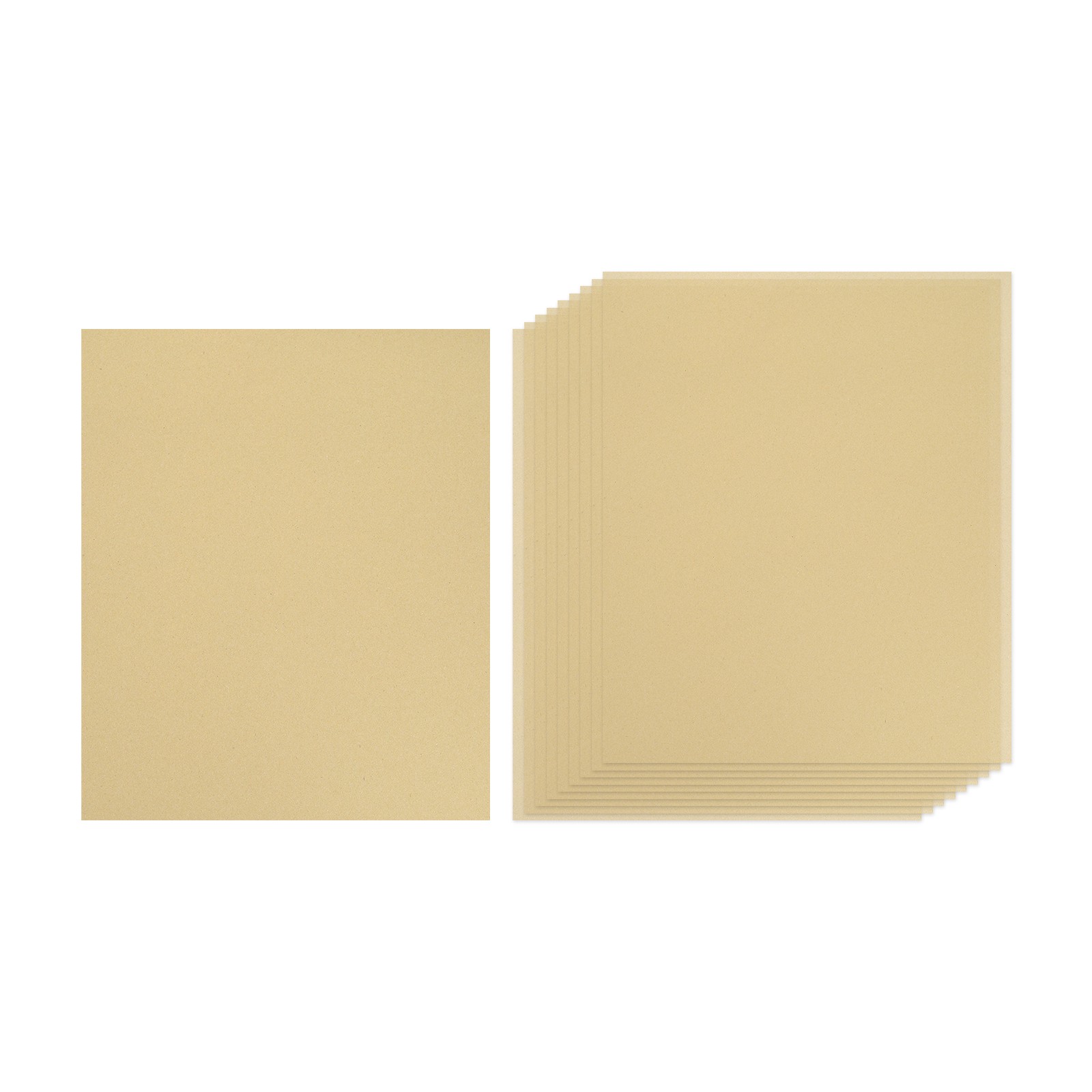 50 Sheets Printer Stickers, 50 Pcs Paper Labels A4 Brown