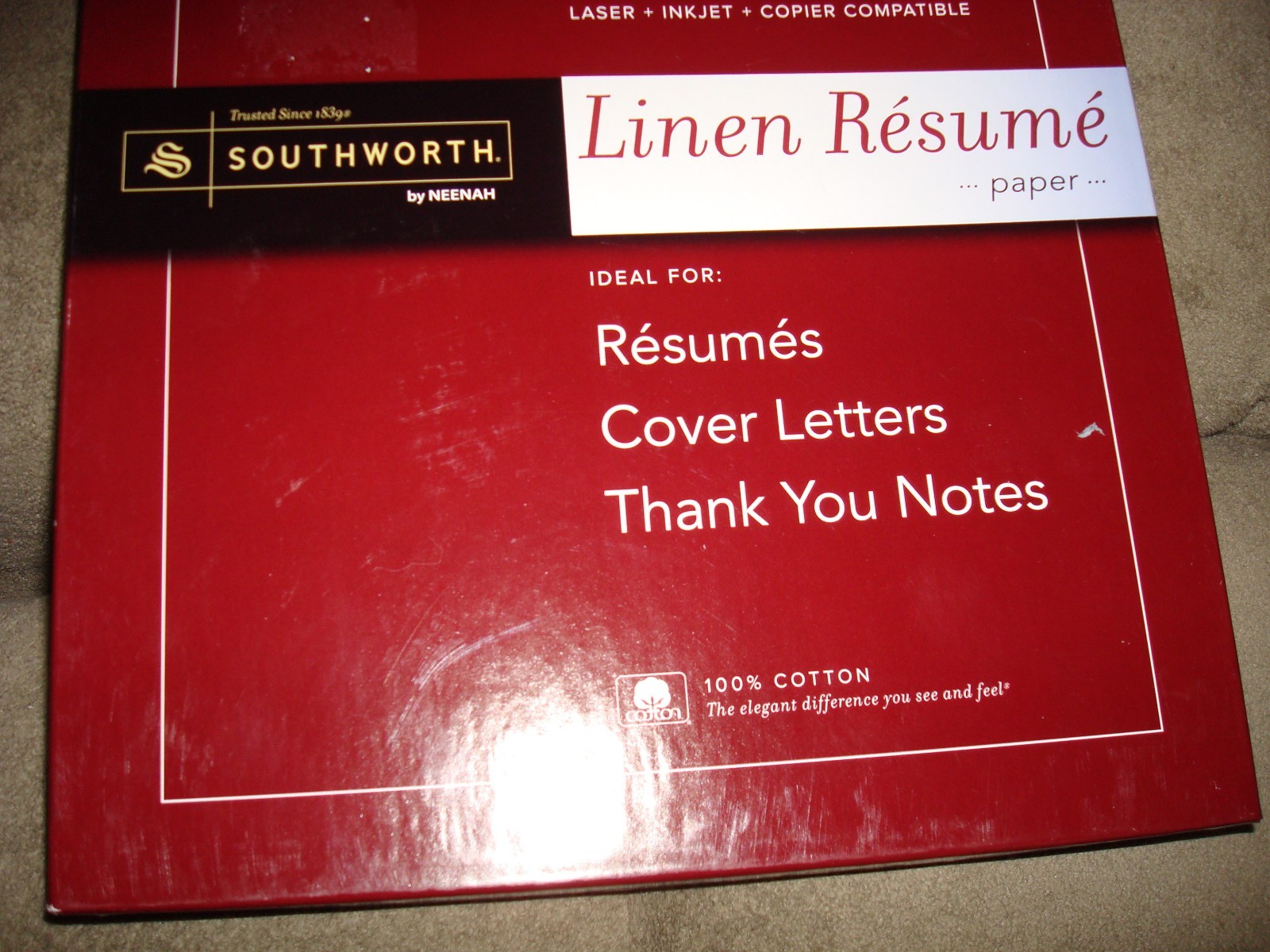 SOUTHWORTH LINEN RESUME PAPER ALMOND 32 LB
