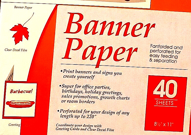 New Image Flow Injet Computer CLEAR BANNER PAPER 40 Sheets DIY Window Stickers