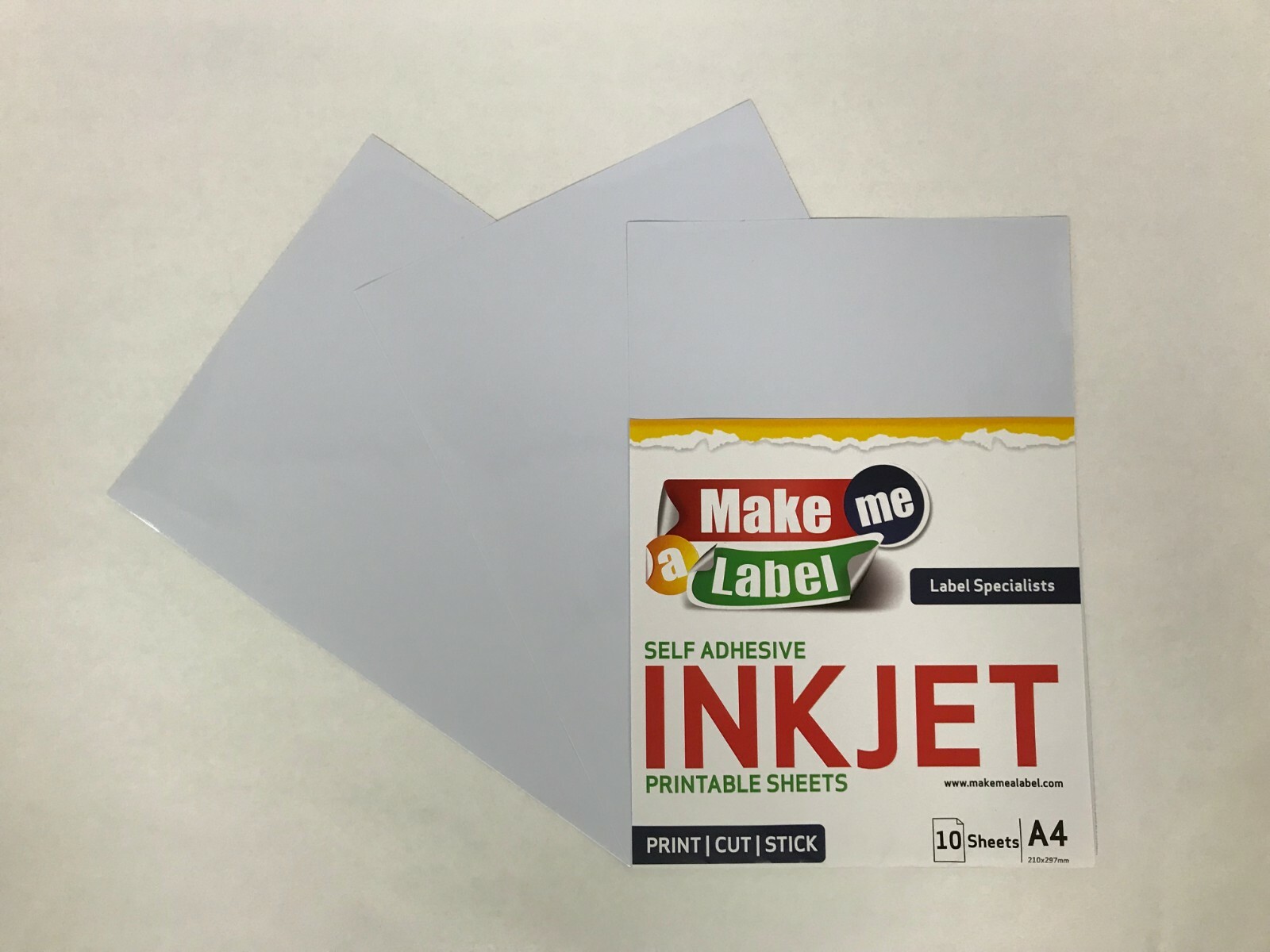 20 Premium White Gloss A4 Self Adhesive Inkjet Printable Paper Sticker Sheets
