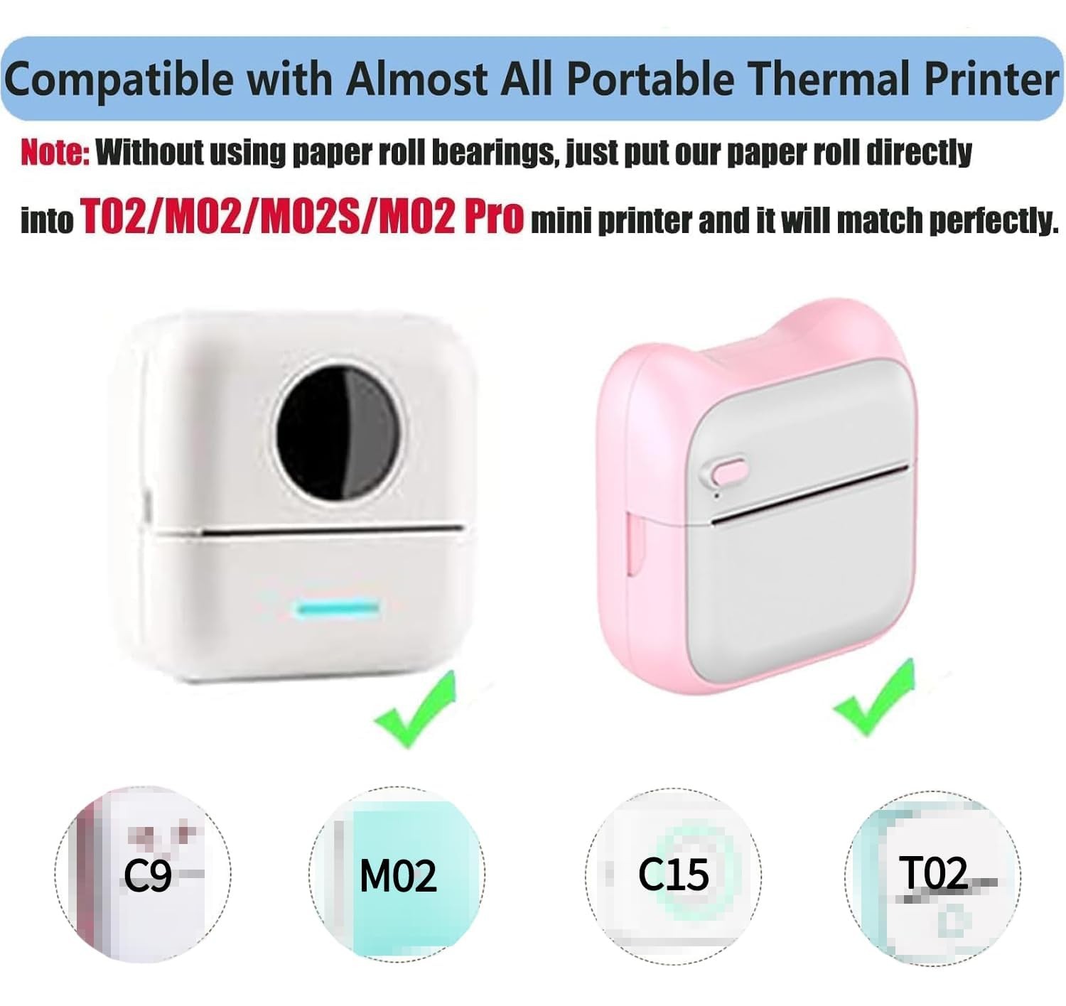 10 Rolls Self-Adhesive Thermal Paper, Glossy 57 x 25 millimeters, Sticker