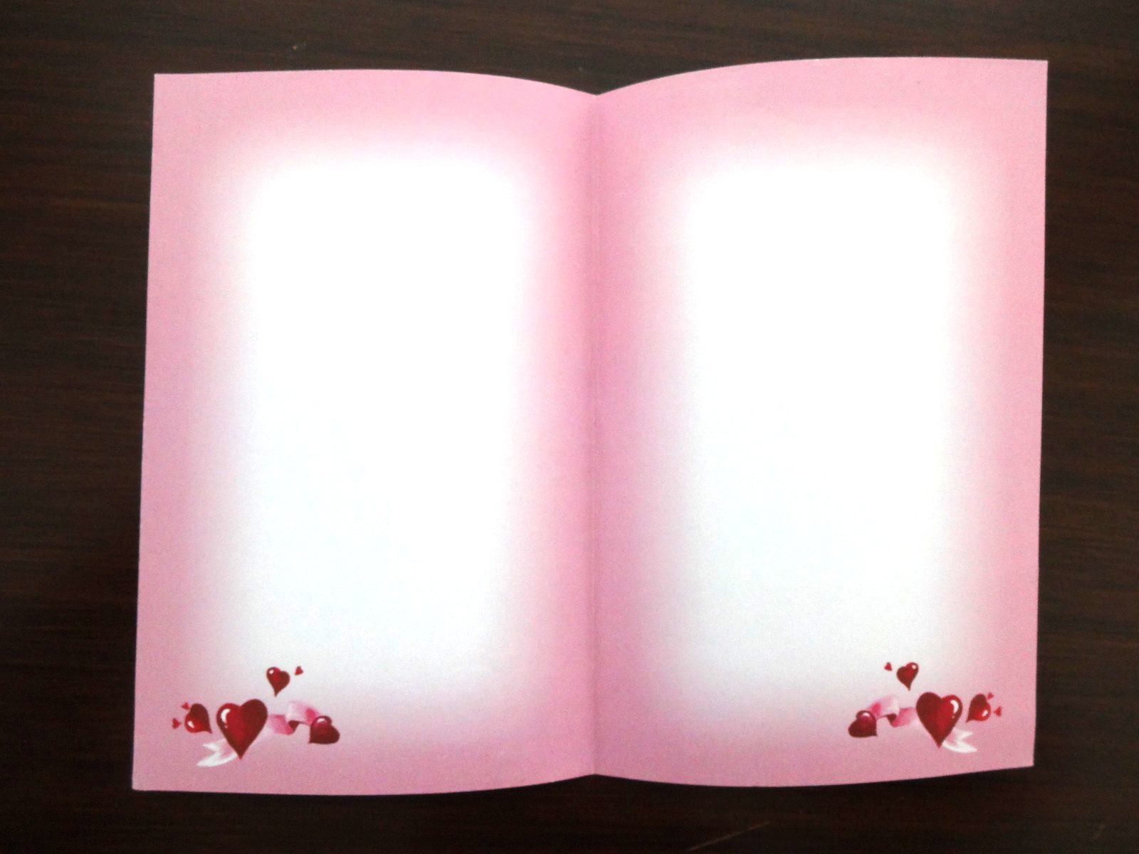 VALENTINE’S DAY Pink Hearts Printer Paper Folds For Programs Lot of 32 Sheets