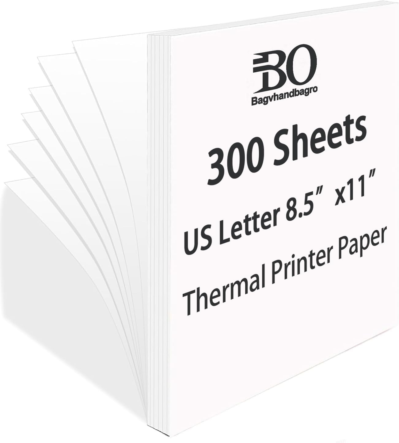 100 Sheets Thermal Printer Paper, 8.5”×11” US Letter Size, Advanced Printing P