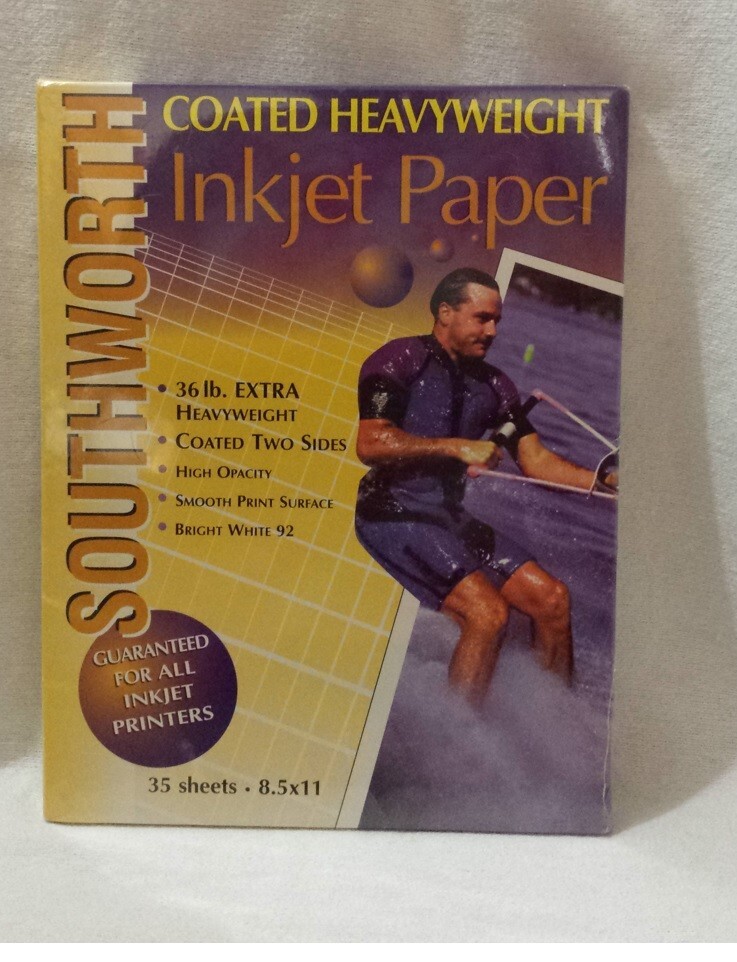Southworth Coated Heavyweight 36 lb Inkjet Copy Paper Bright White 92 W31QC NIP