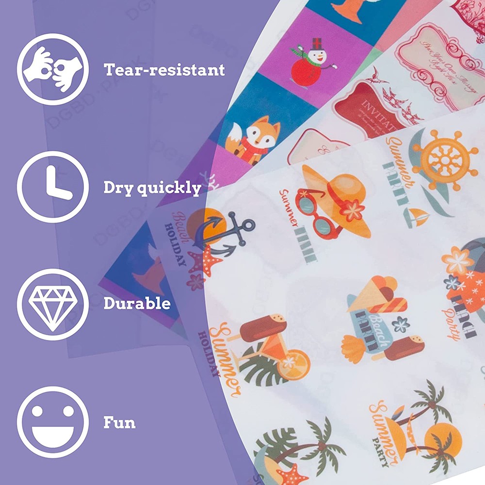 Lot 20-100 Clear Sticker Paper Printable Vinyl Sticker Paper For Laser Printer