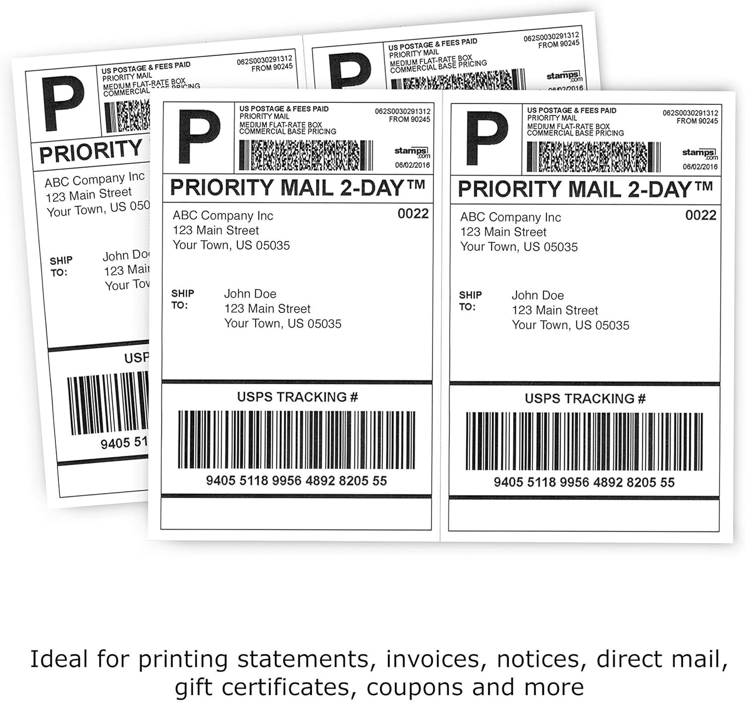 Professional Half Sheet Perforated Paper – 2500 Sheets 8.5” x 11” – USA Made