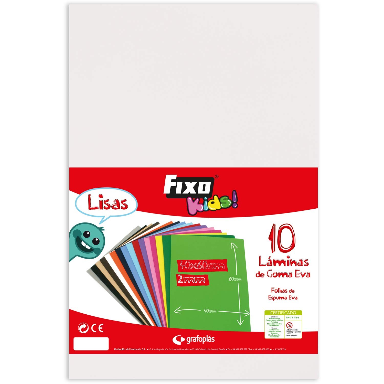 Rubber Sheet EVA, Plain, White, 40 x 60 cm, Pack of 10