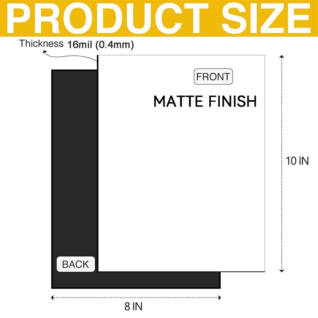 Printable Magnetic Sheets 8 x 10 Inches Matte Magnet Paper Sheet 5 Pcs Non Ad…