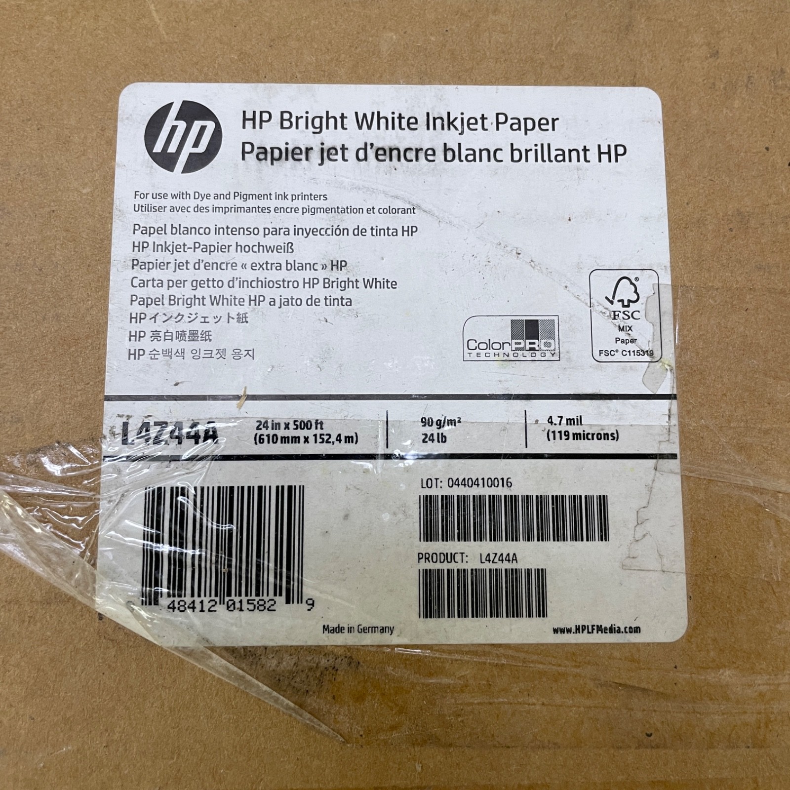 HP L4Z44A Bright White Inkjet Paper Printable Paper