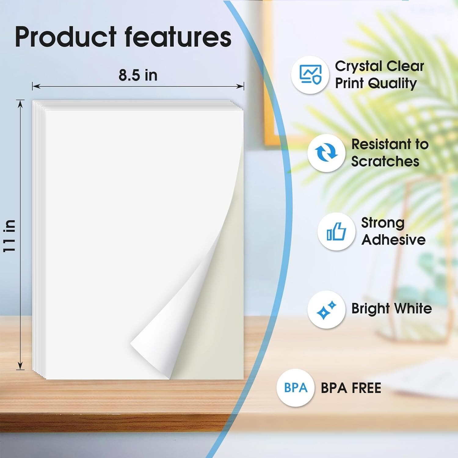 Koala Sticker Paper for Inkjet + Laser Printers 100 Full Sheets Shipping Label