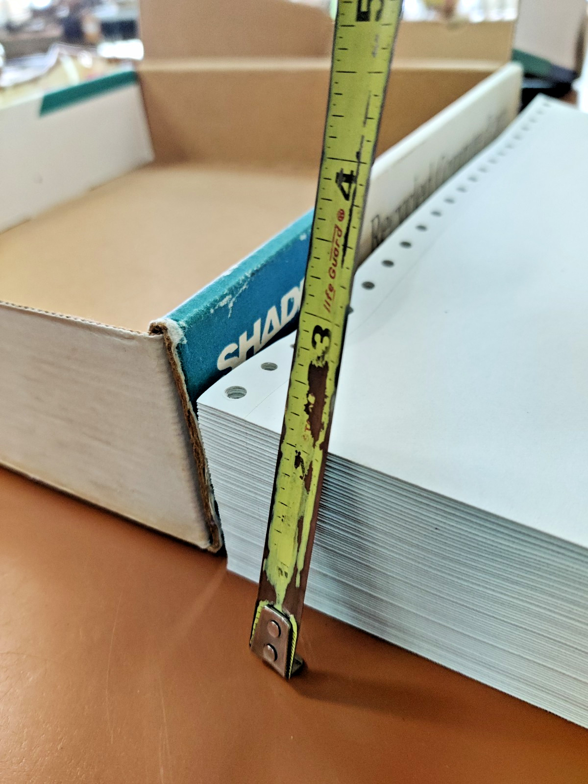 Vtg Dot Matrix Continuous Feed Printer Paper 9.5″x 11″ Abt 350 Sheets White