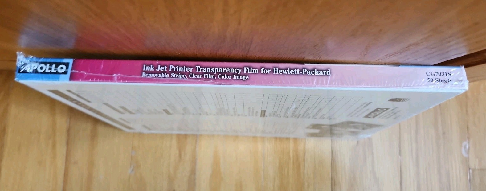 APOLLO TRANSPARENCY FILM FOR HP 8.5″ X 11″ CG7031S 50 Sheets NEW