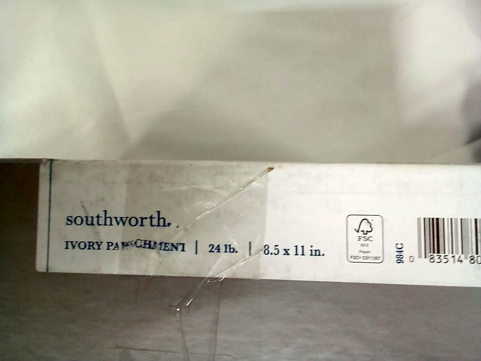 Southworth 984C Parchment Specialty Paper Ivory 24 lb 8.5 x 11 500 Sheets