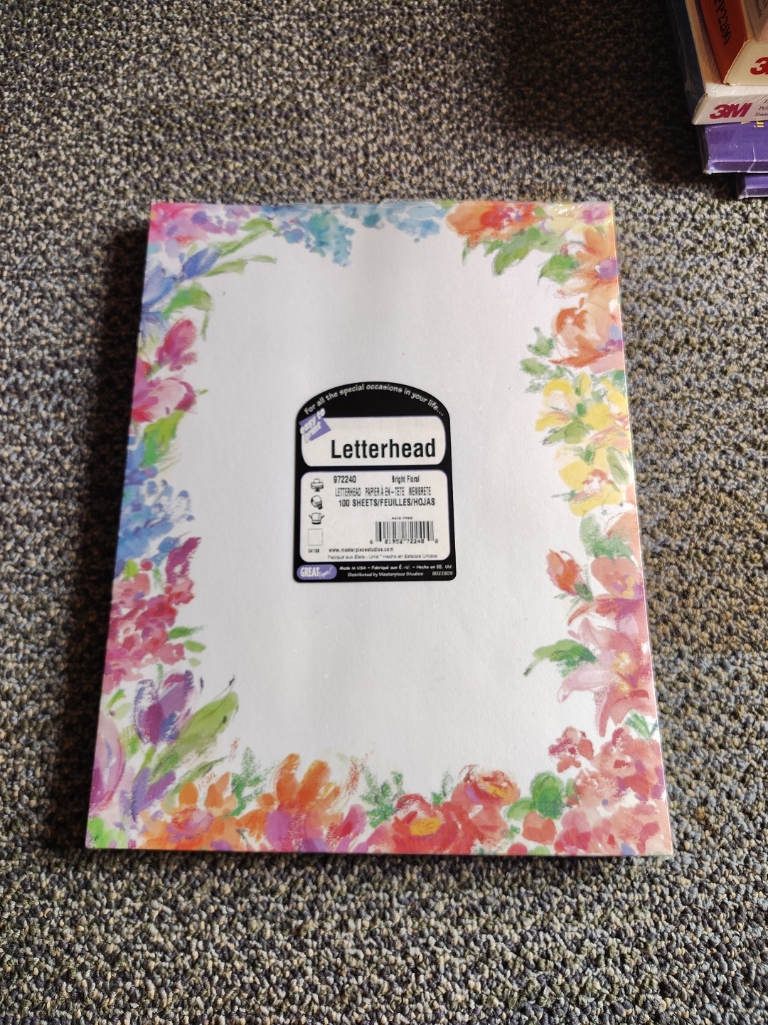 Bright Floral Letterhead 8.5 x 11 Great Papers 100 Sheets New in Package Printer