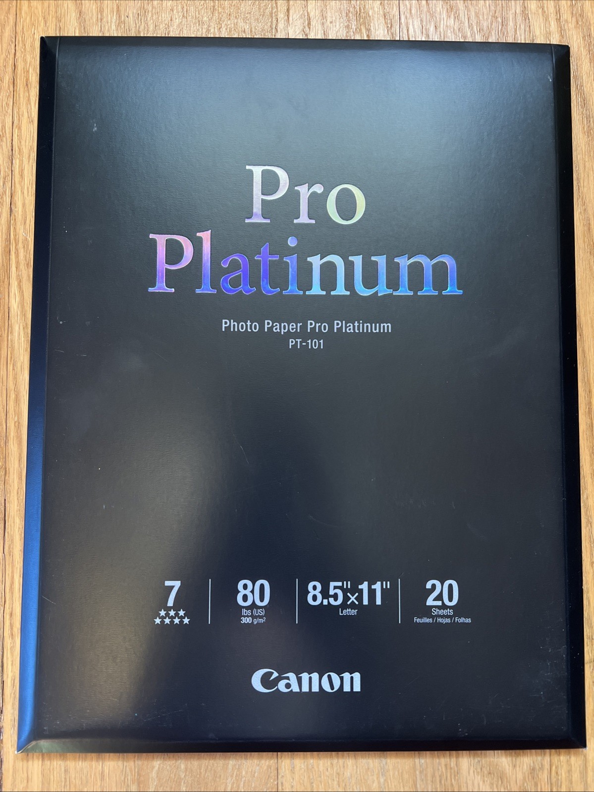 Canon Pro Platinum High-Gloss Photo Paper (8.5×11″) 20 Sheets NEW/NOS
