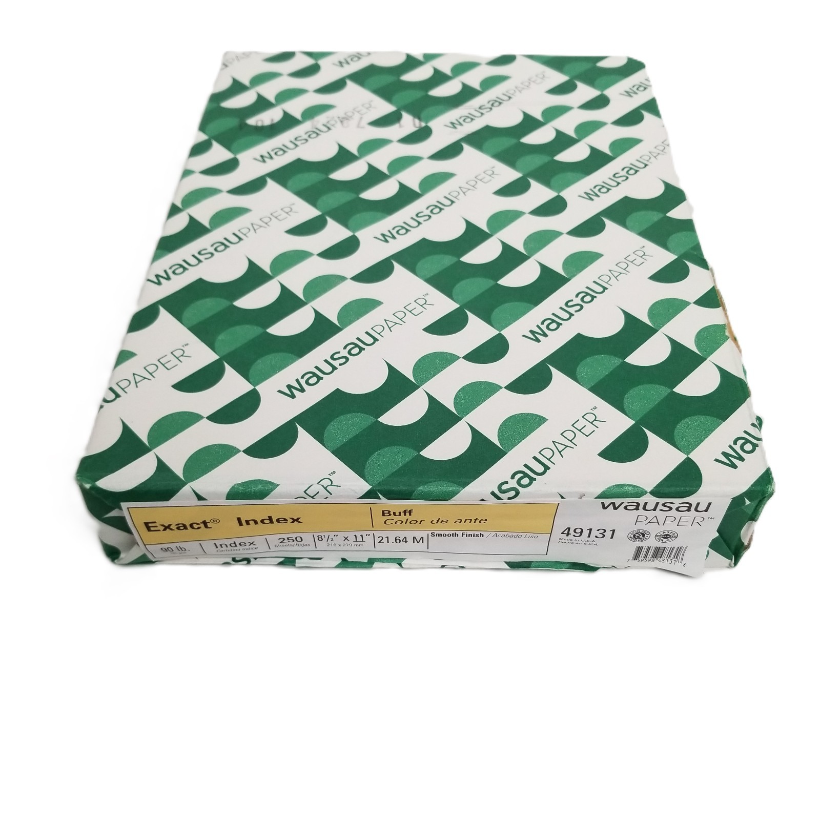 Wausau Exact Index Cardstock 90lb Buff 8.5×11 250 Sheets Smooth Paper 49131