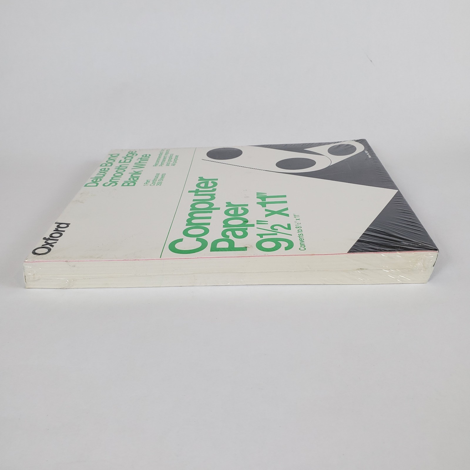 Oxford Computer Paper White VTG 80s 1984 NEW – 9.5″ x 11″ 250 Sheets Continuous