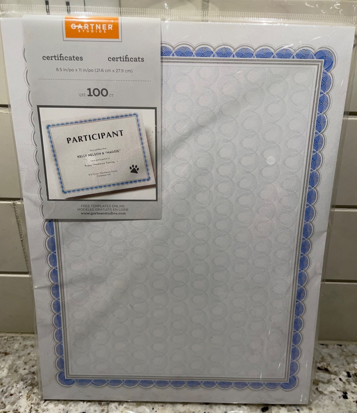 Gartner Studios – Blue Gray Certificate Paper 100ct? – Printing Awards Diplomas