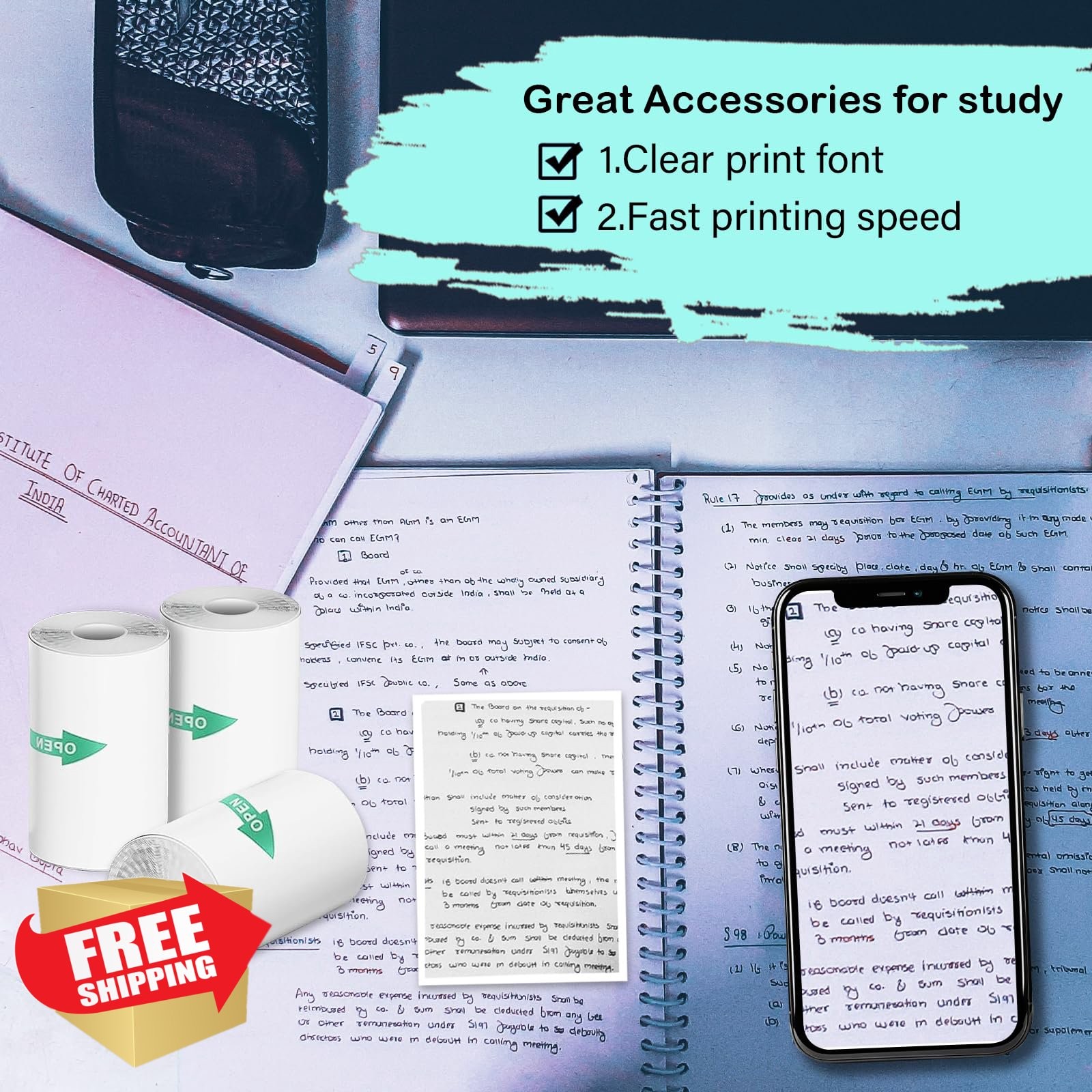 Funducts Sticker Paper White 10 Rolls