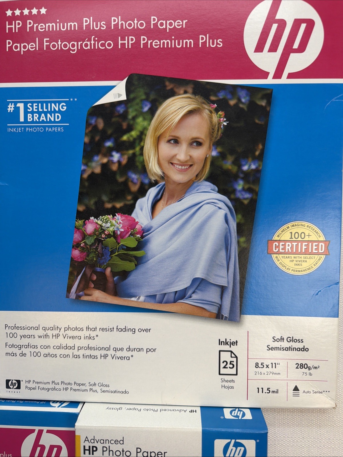 Genuine HP Premium Plus Photo Paper LOT Sheets New 4×6 5×7 8.5×11 LOT of 7 Boxes