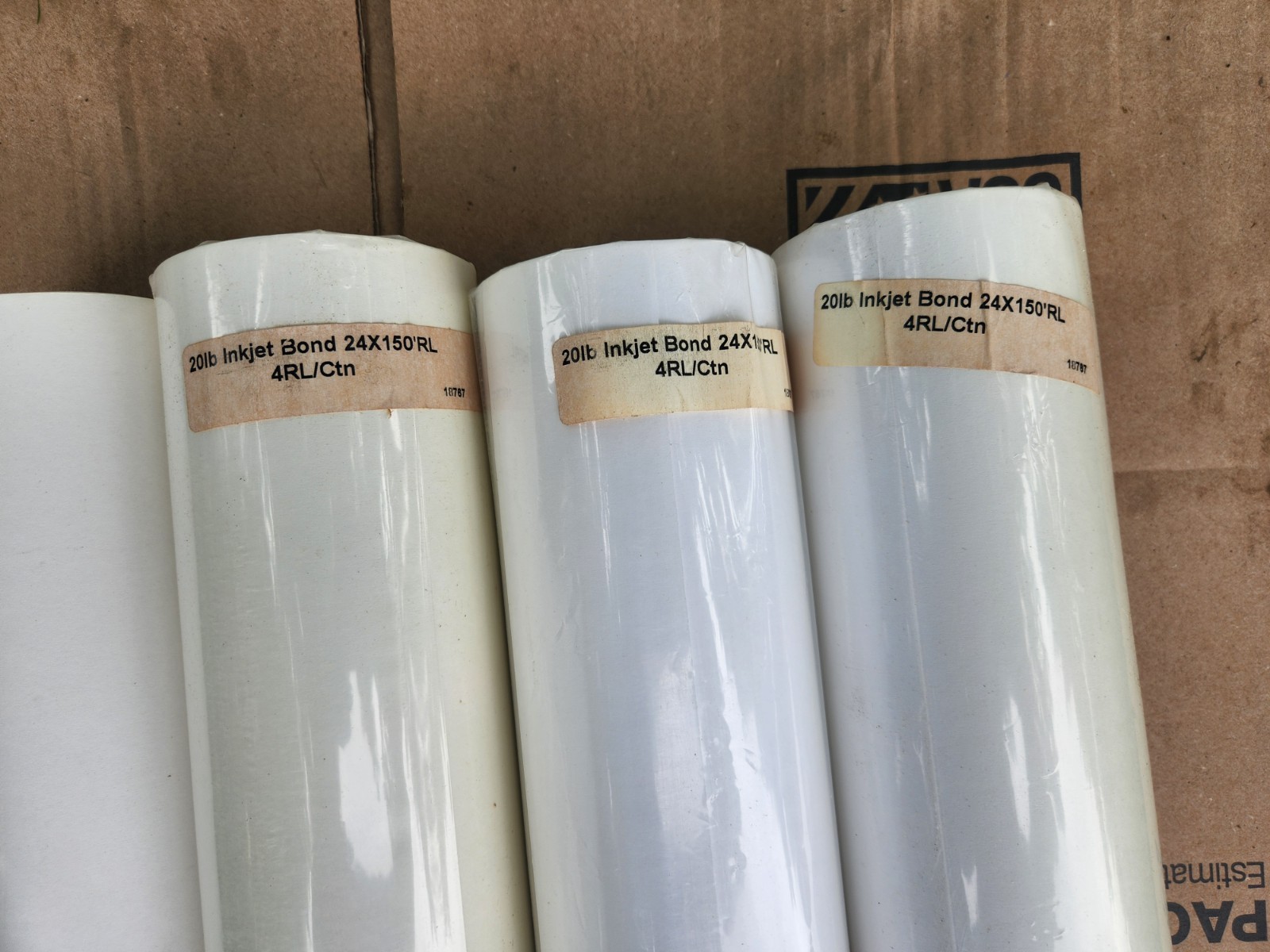 3 Rolls 24” X 150′ 20lb InkJet Bond Plotter Paper