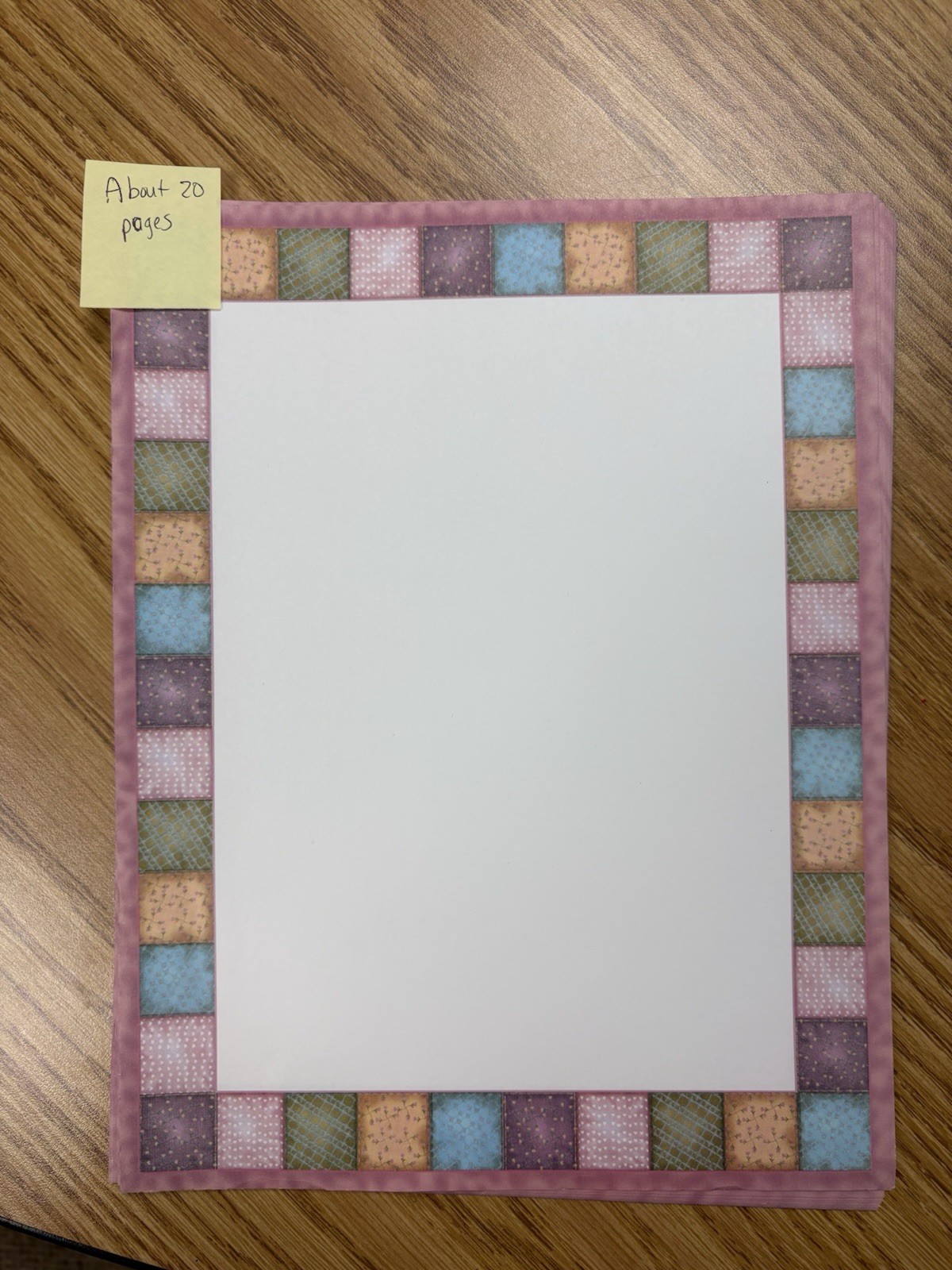 VTG Jungle Insects School Bubble Patchwork Border Paper 8 1/2×11” 150 Sheets