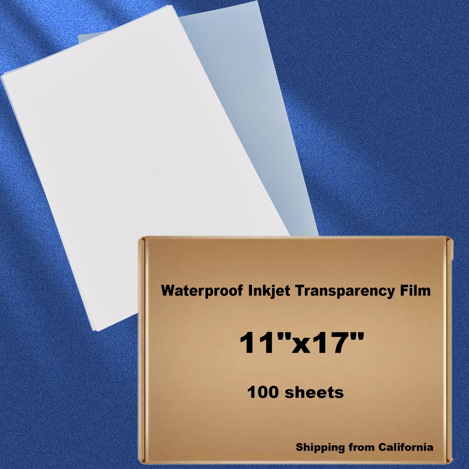 11″ x 17″100 sheets，Waterproof Inkjet Milky Transparency Film T-Shirt Printing