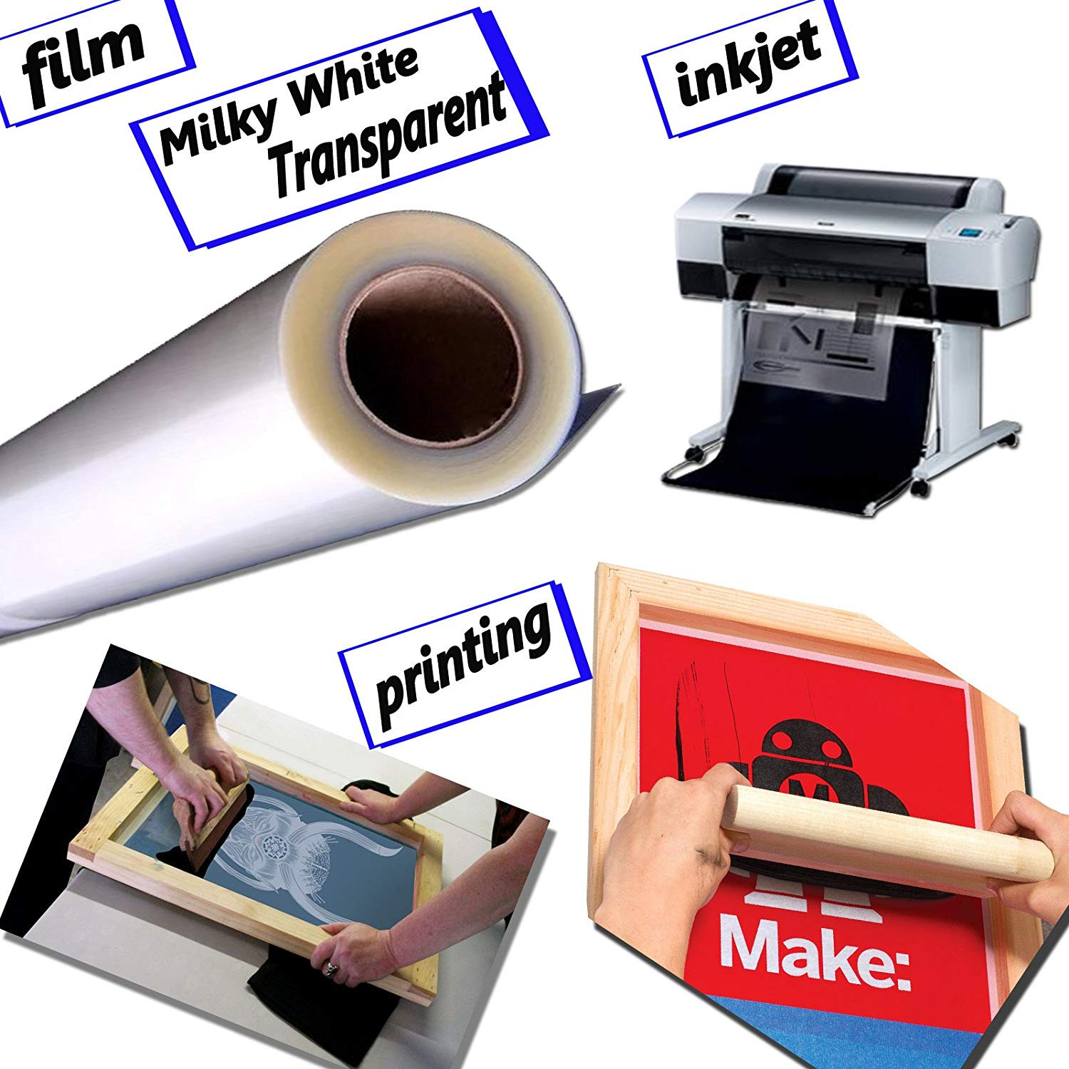 11″x17″,200 Sheets,Waterproof Screen Printing Transparency Inkjet Positive Film