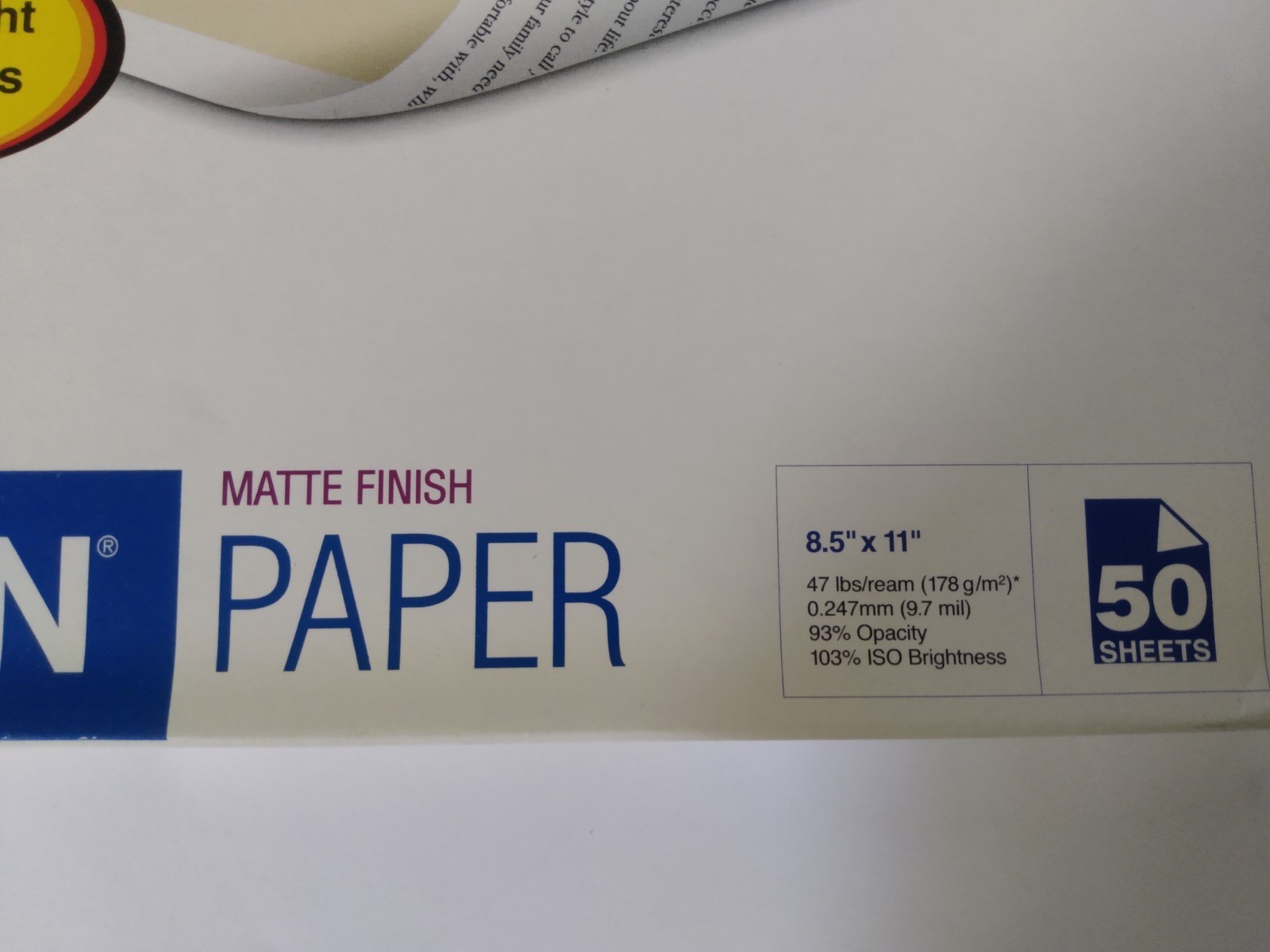 NEW Epson Photo Quality Inkjet Paper Double-Sided Matte 8.5×11 S041568 50 sheets
