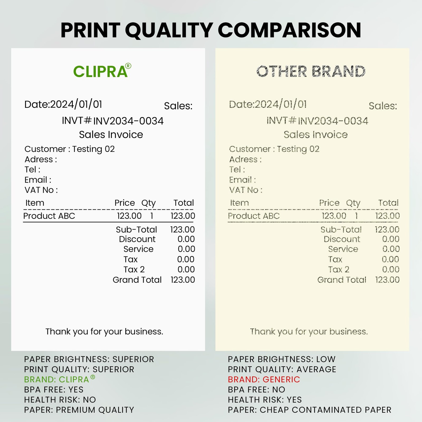 3 1/8 x 230ft Thermal Paper Receipt 3 1/8″ x 230′ Thermal-30 Rolls, White