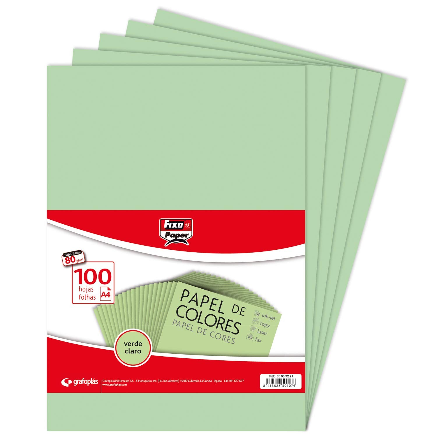 Sheets 80g, Paper, Light Green, A4