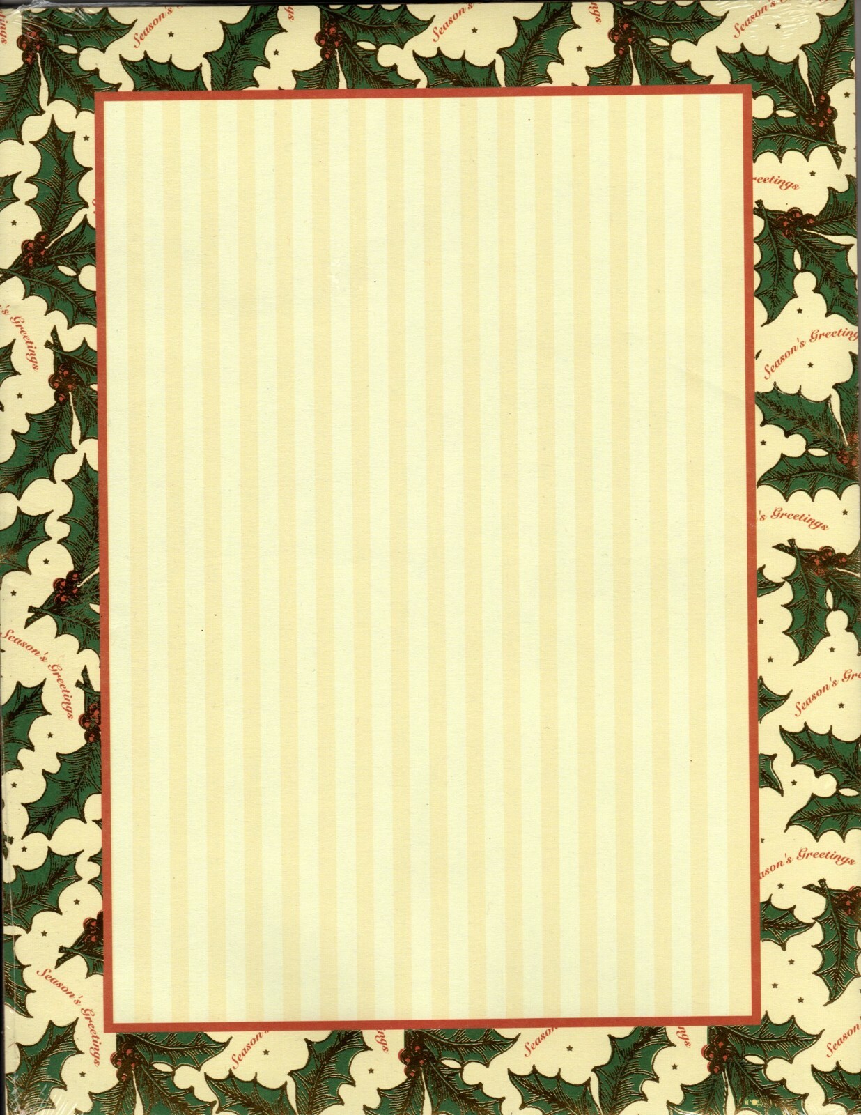 Golden Gold Holly Berry Foil Designer Computer Paper – 40 Sheets – New & Sealed