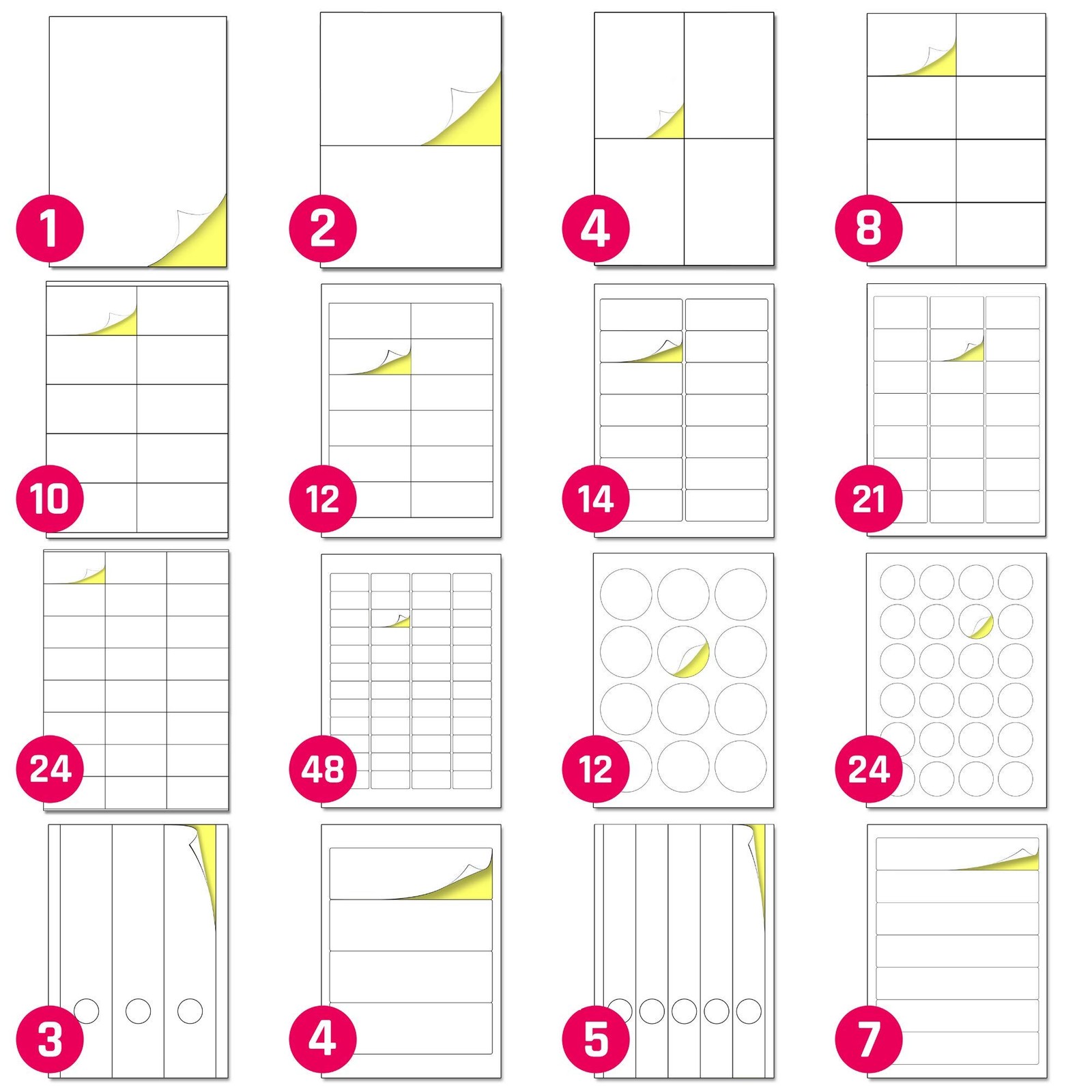 21 Pack/Sheet, 150 Sheets, Labels Self Adhesive Address Labels Printable…