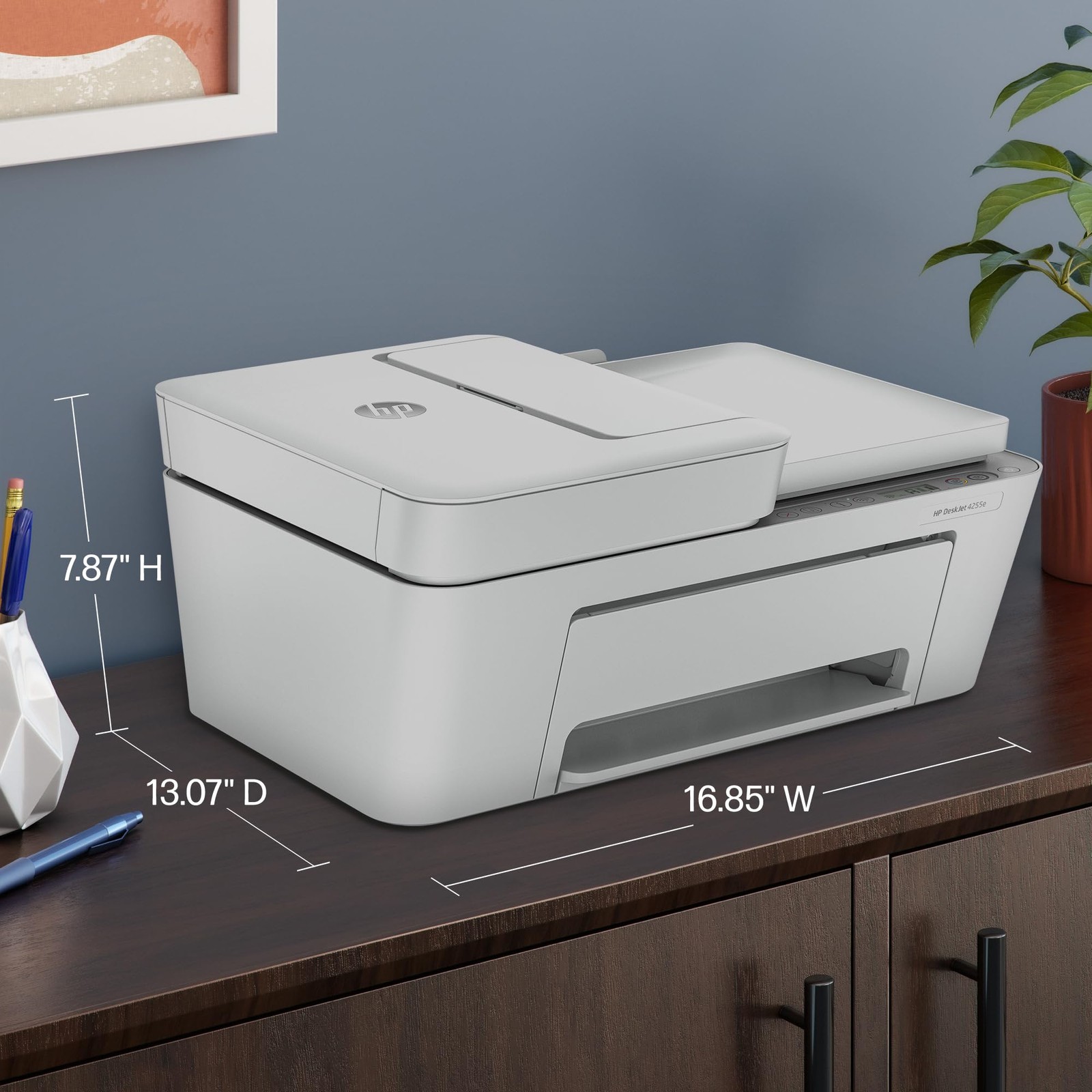 DeskJet 4255e Wireless All-in-One Color Inkjet Printer, one size, White