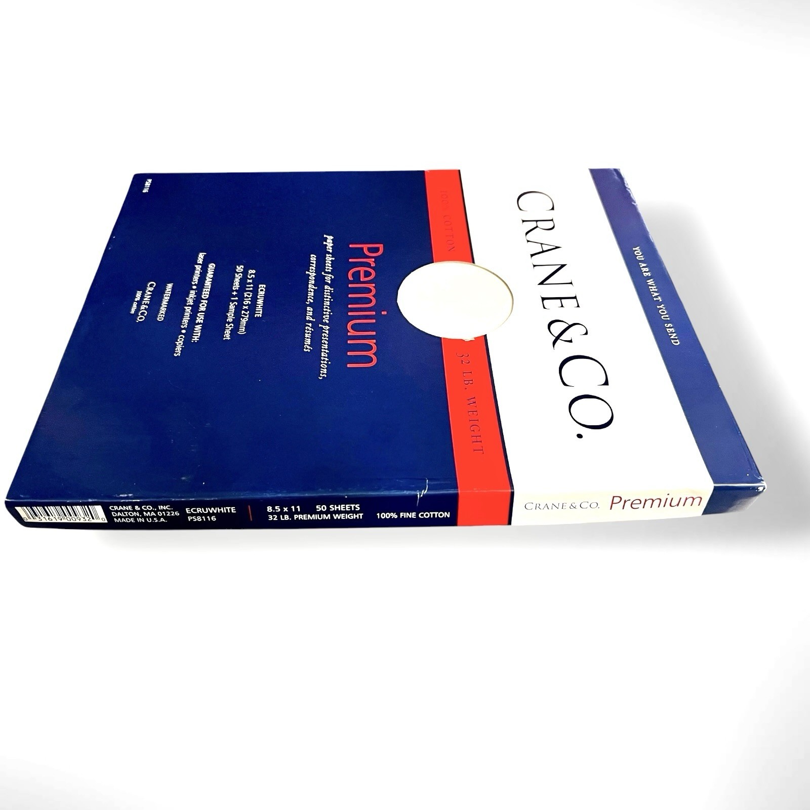 Crane & Co. Cranes Premium Weight Ecruwhite 8.5 X 11 Sheets (PS8116), 50 sheets