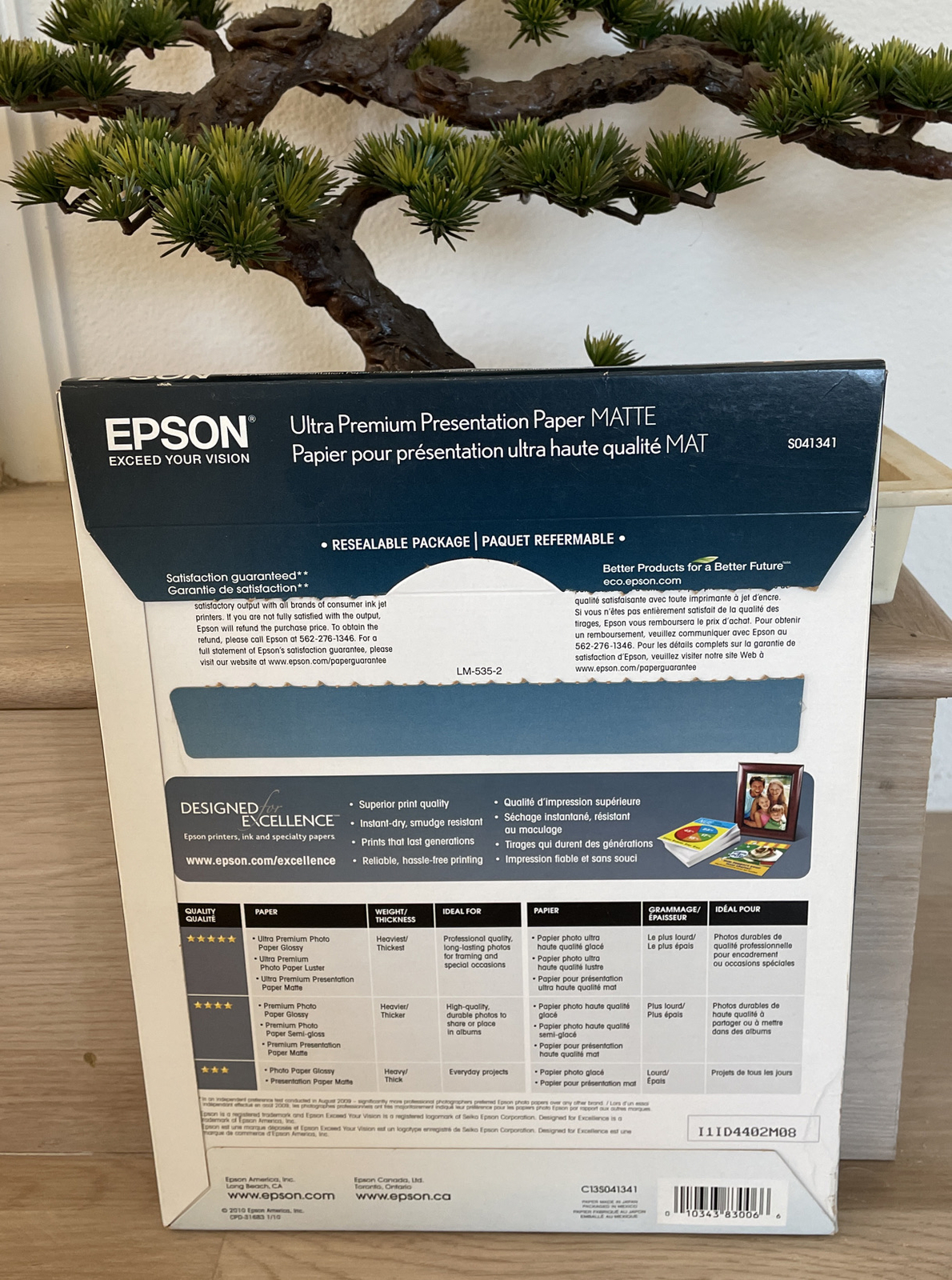 Epson Ultra Premium Presentation Paper Matte, 8.5″ x 11″, 50 sheets