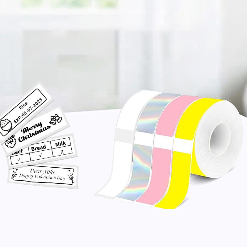 1 Roll Colored Self-Adhesive Thermal Label 12x40mm Printer Paper for D30 P11 Q1