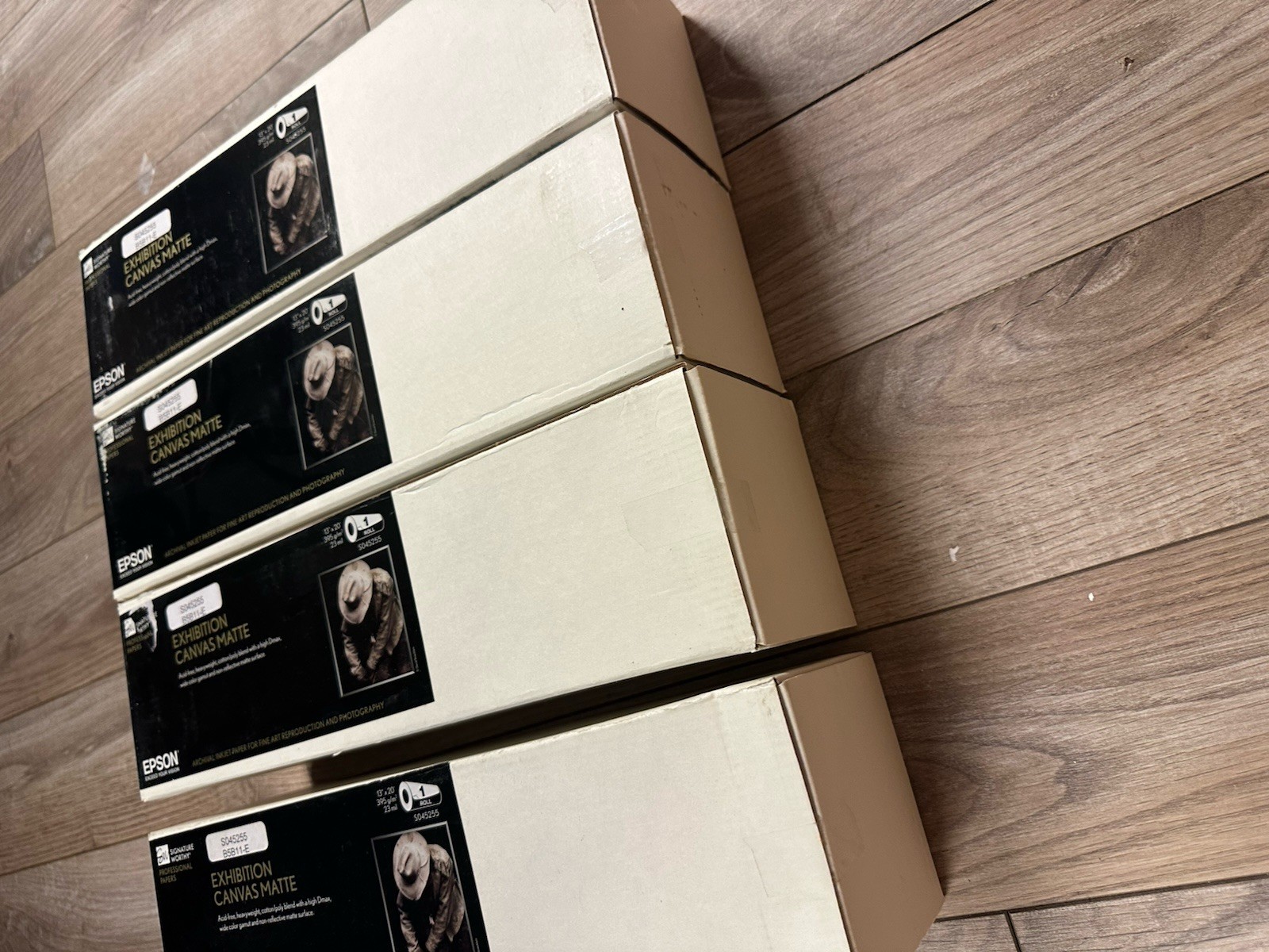 Epson S045255 Exhibition Canvas Matte Archival Inkjet Paper 13″x20′ Roll Lot 4
