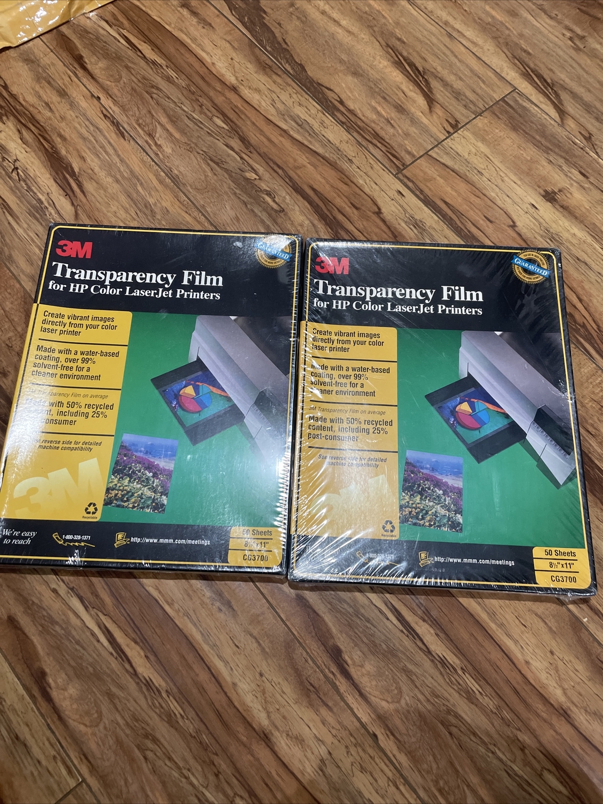 3M Transparency Film for HP Color LaserJet Printers CG3700 (50 Sheets) 2 Packs