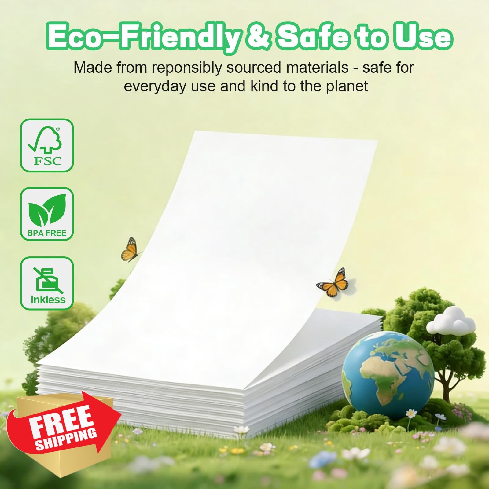 NDYIN Thermal Printer Paper 8.5x11in 100 Sheets