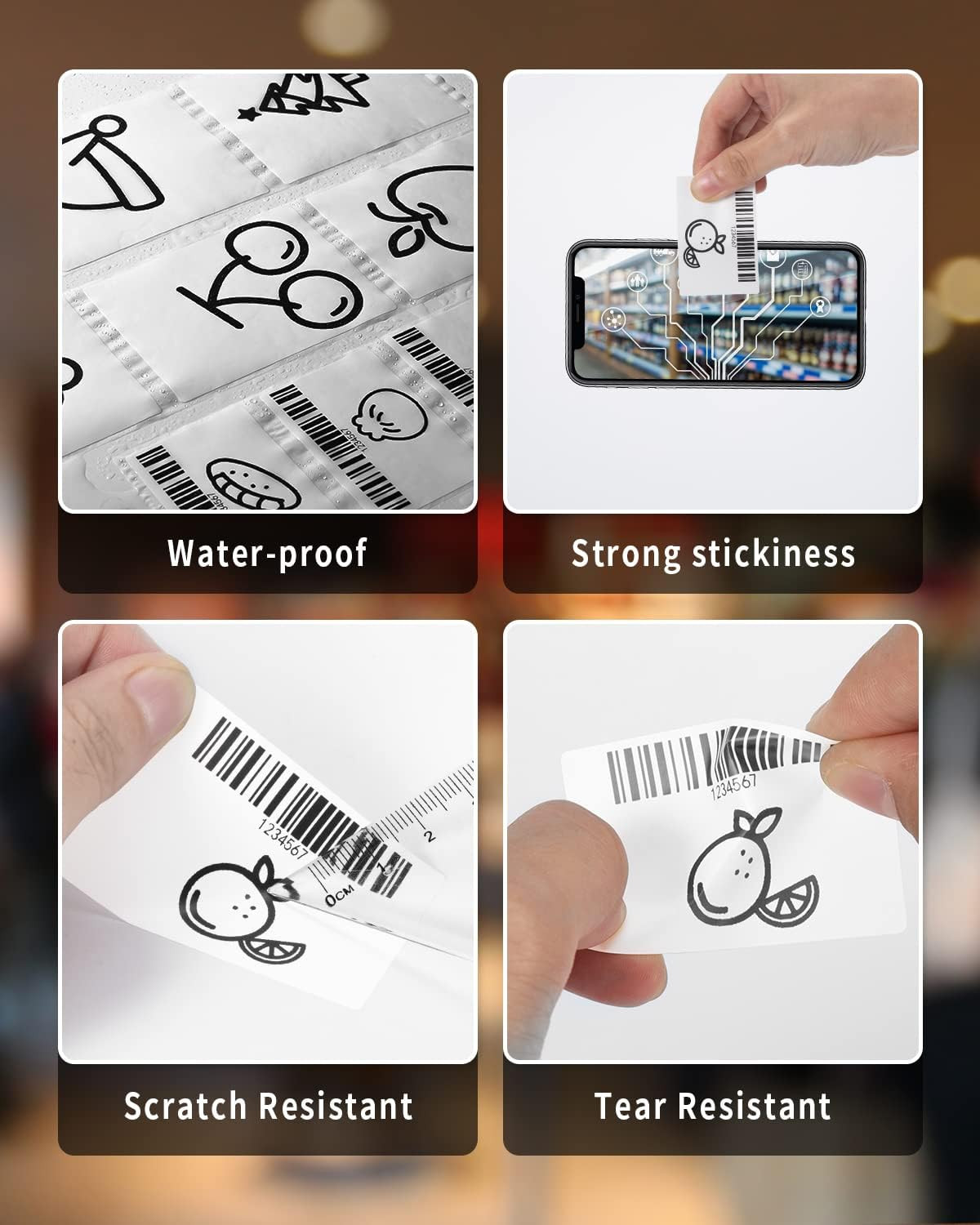 Phomemo Thermal Sticker Label Paper for M120/M110/M220/M250/M150 Label Maker