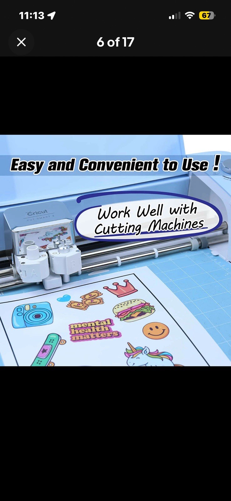Koala Sticker Paper for Inkjet + Laser Printers 100 Full Sheets,Labels, Open Pak