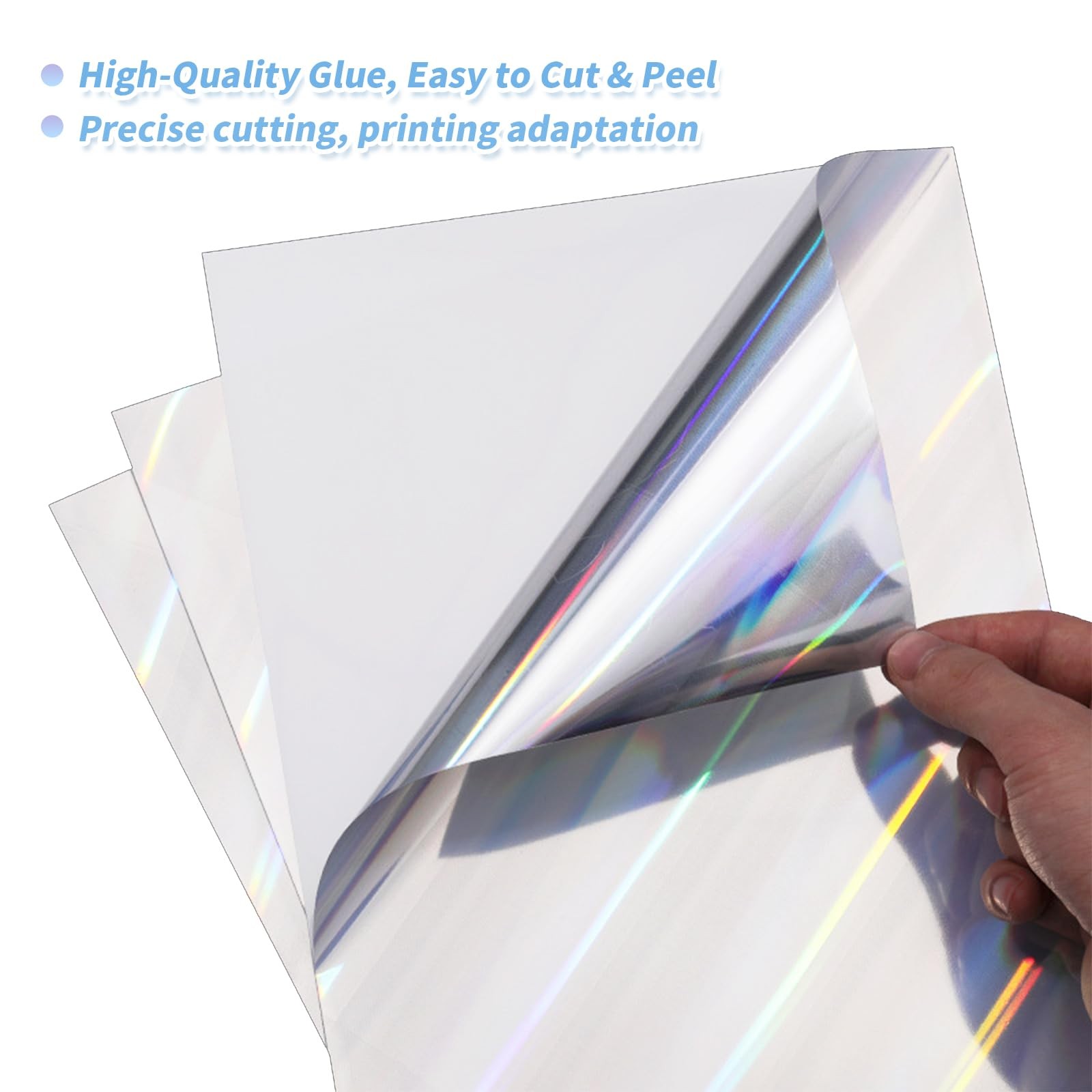 20 Sheets Printable Holographic Sticker Paper,11 x 8.5 Inches Printable Water…