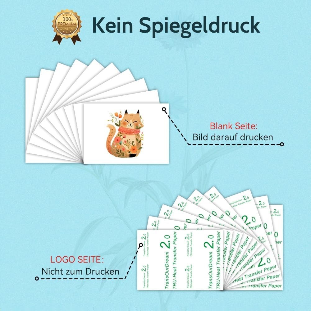 GENUINE Inkjet/Laser Transfer Film Transfer Paper, A4X100 Sheets + 10 Silicone Paper…