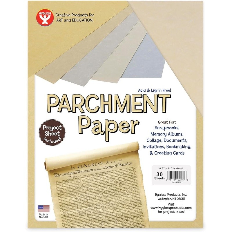 Craft Parchment Paper 8.5×11 Laser Inkjet Compatible Acid Free Durable 30 Sheets