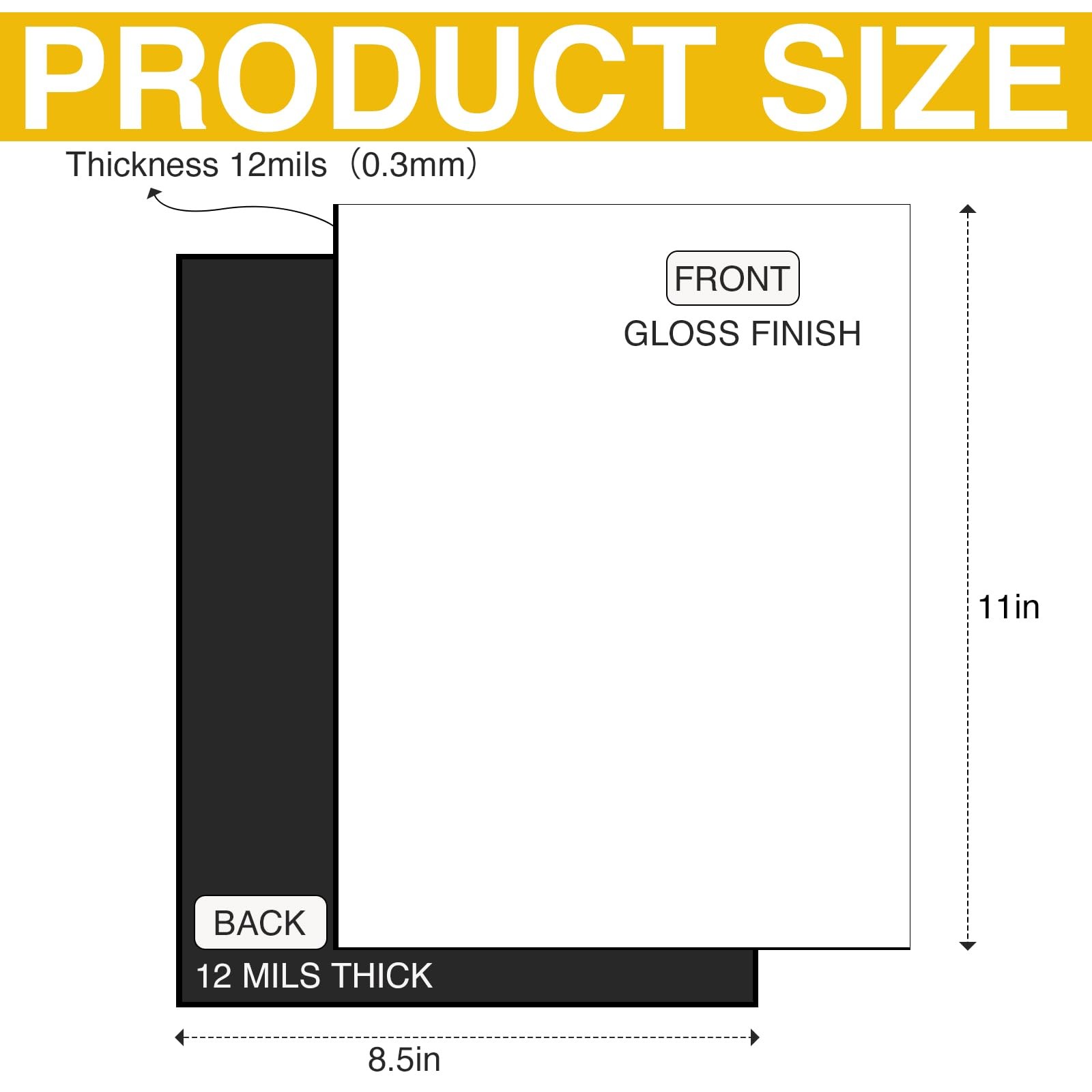 Printable Magnetic Non-Adhesive, 8.5″ x 11″ 12 Mil for Inkjet Printer & DIY C…