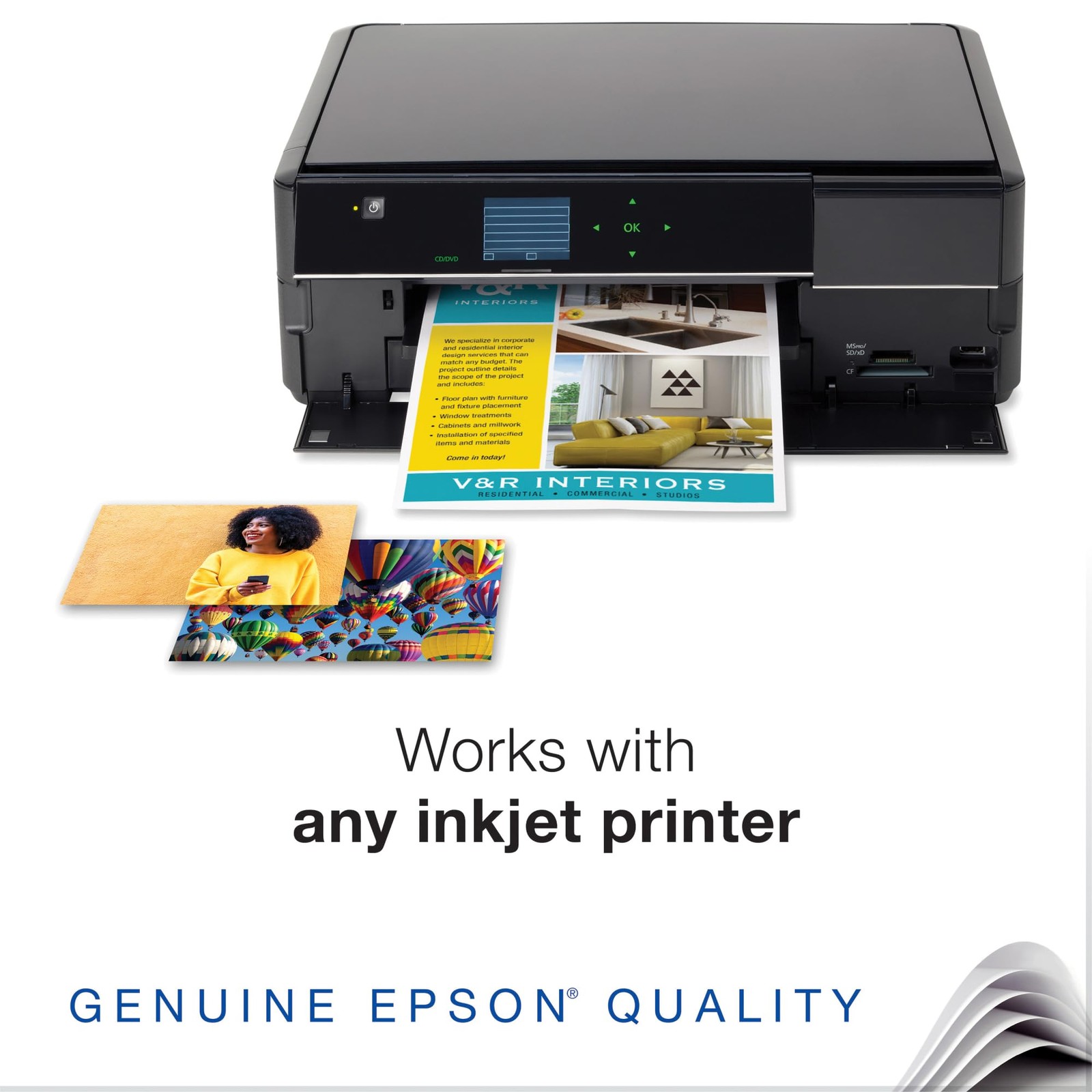B Size White Matte Coated Inkjet Paper for Flyers Newsletters and Graphics 27 lb