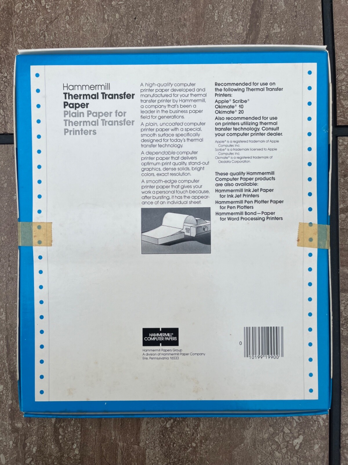 Hammermill Thermal Transfer Paper [Plain White] Vintage