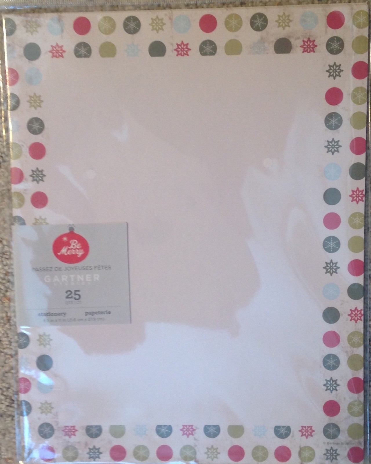 Computer Print Paper Christmas Snowflake Border 8.5×11 New Package 25 Sheets