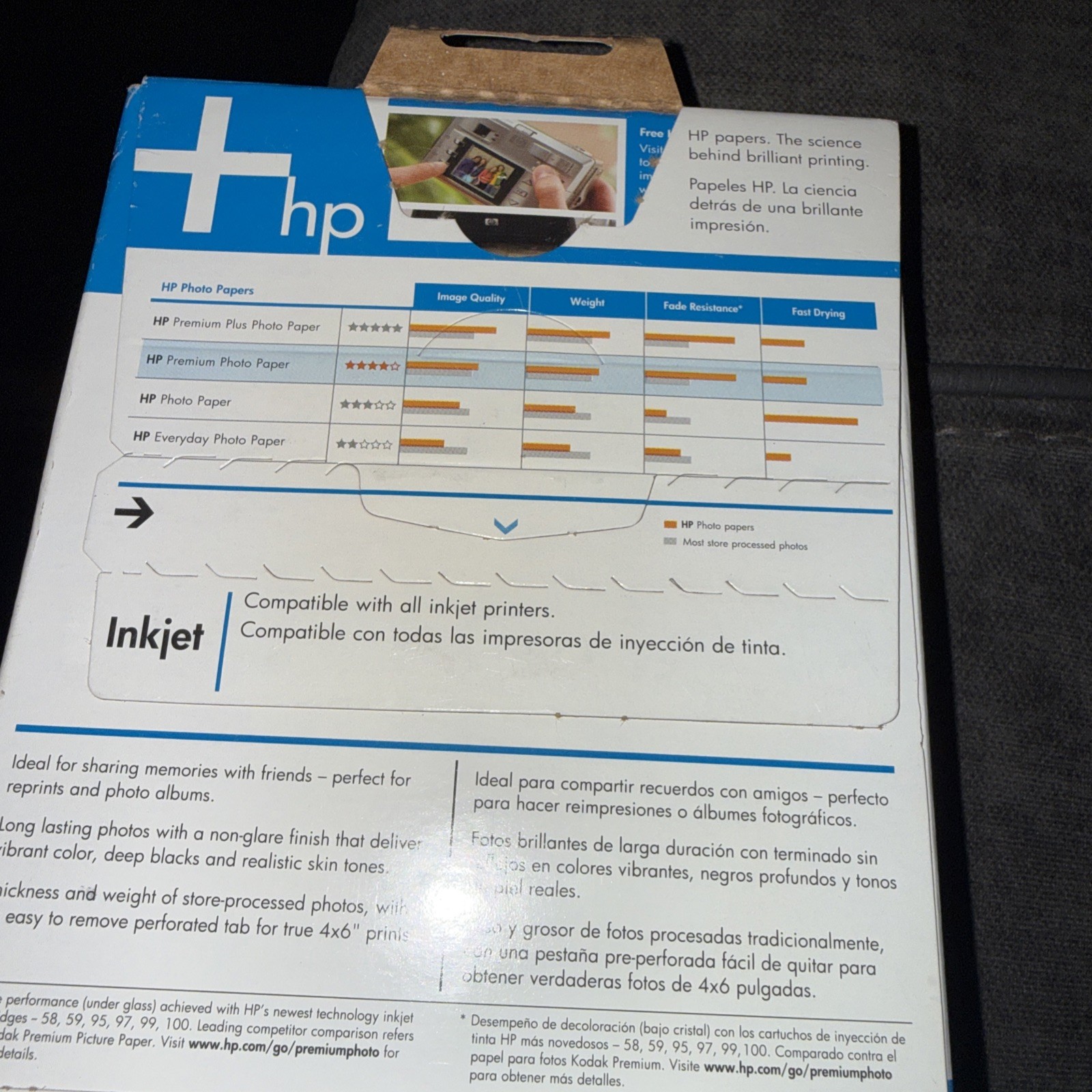 Genuine HP Premium Plus 4 x 6″ Soft Gloss Photo Paper 100 Sheets For All Inkjets
